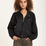 Black Oversized Faux Suede Jacket