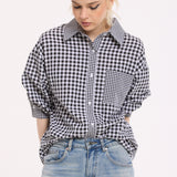 Oversized Cotton Gingham Shirt