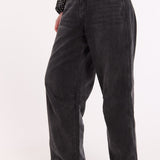 Black Wide Leg Washed Jeans