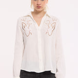 Cutwork Embroidered Cotton Shirt