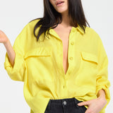 Relaxed Fit Yellow Shirt