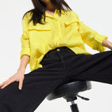 Relaxed Fit Yellow Shirt