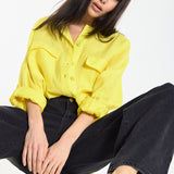 Relaxed Fit Yellow Shirt