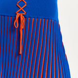 House Of Holland Orange And Blue Knitted Mini Skirt