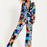House of Holland Abstract Patchwork Print Trousers