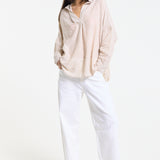 Striped Relaxed Cotton Blend Shirt