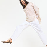 Striped Relaxed Cotton Blend Shirt