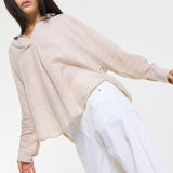 Striped Relaxed Cotton Blend Shirt