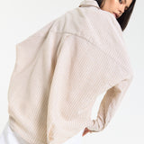 Striped Relaxed Cotton Blend Shirt