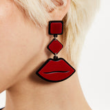 House of Holland Drop Style Earrings With Plain Lips