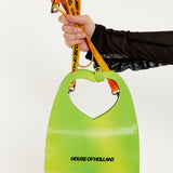 House of Holland Heart Cut Out Bag In Green