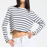 Striped Ribbed Crop Top