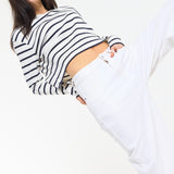 Striped Ribbed Crop Top