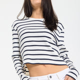 Striped Ribbed Crop Top