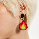 House of Holland Fire Drop Style Earrings