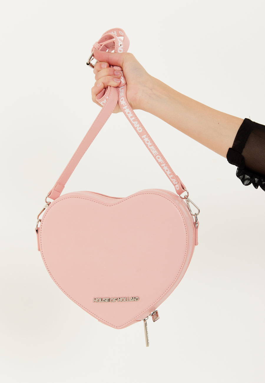 House of Holland Light Pink Heart Handbag