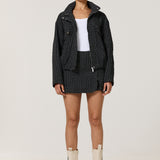 Black And White Polka Dot Utility Jacket