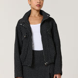 Black And White Polka Dot Utility Jacket
