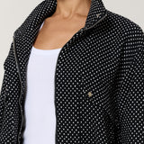 Black And White Polka Dot Utility Jacket