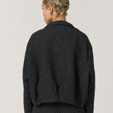 Black And White Polka Dot Utility Jacket