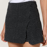 Black And White Polka Dot Wrap Skort