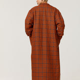 Bright Check Padded Wool Blend Overcoat