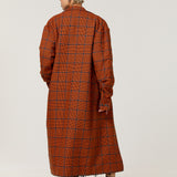 Bright Check Padded Wool Blend Overcoat