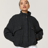Black And White Polka Dot Utility Jacket