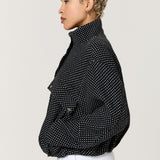 Black And White Polka Dot Utility Jacket