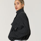 Black And White Polka Dot Utility Jacket