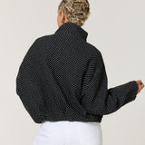 Black And White Polka Dot Utility Jacket