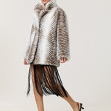 Animal Print Faux Fur Coat