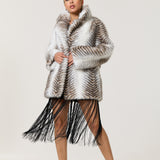 Animal Print Faux Fur Coat
