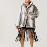 Animal Print Faux Fur Coat