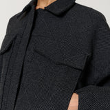 Black Geometric Check Jacket