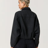 Black Geometric Check Jacket