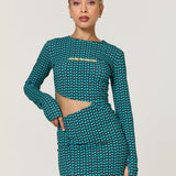 Geometric Cut Out Mini Dress