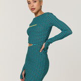 Geometric Cut Out Mini Dress