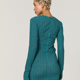 Geometric Cut Out Mini Dress