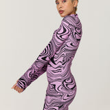 Swirl Print Cut Out Mini Dress