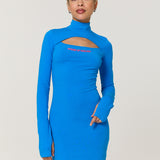 Blue Cut Out Bodycon Mini Dress