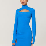 Blue Cut Out Bodycon Mini Dress