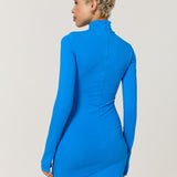 Blue Cut Out Bodycon Mini Dress