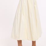 Cream Crop Jacket And Midi Skirt Set