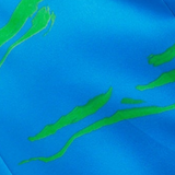 Marble Print Trouser in Blue And Green