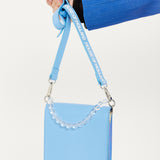 House Of Holland Metallic Iridescent Blue Handbag