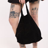 Black Slouch Genuine Leather Tote Bag
