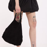 Black Slouch Genuine Leather Tote Bag
