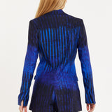 Abstract Print Heart Pocket Blazer