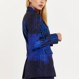 Abstract Print Heart Pocket Blazer